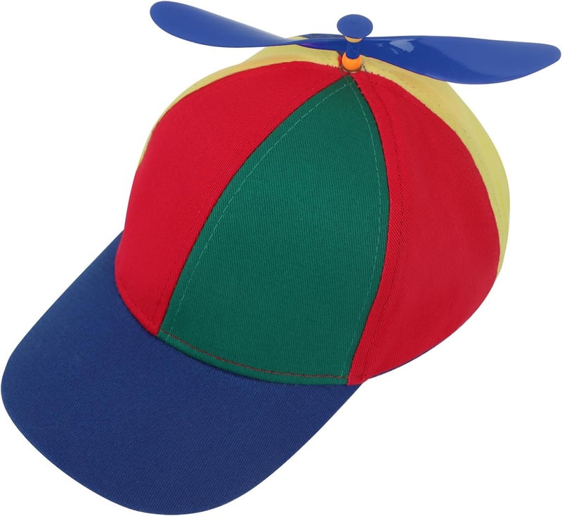 Holiberty Kids Cute Propeller Hat Toddlers Adjustable UV Protection Tennis Baseball Cap Sun Visor Funny Clown Cap Helicopter Top Hat - Image 2